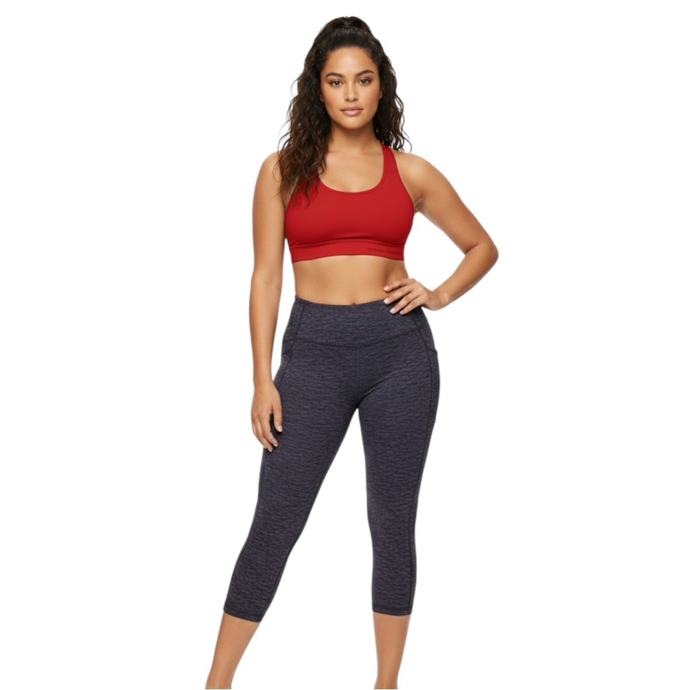 Knockout by Victoria’s Secret Size 16 Purple Black Space Dyed Cropped Leggings